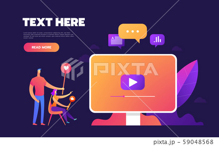 Creative team - flat design style illustration. A composition with office managers or businessmen 59048568