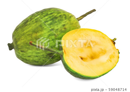 Feijoa and its cross-section 3d rendering 59048714
