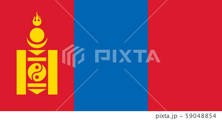 Mongolia national flag. Vector illustration. 59048854