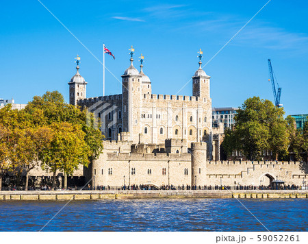 イギリス 世界遺産 ロンドン塔の写真素材