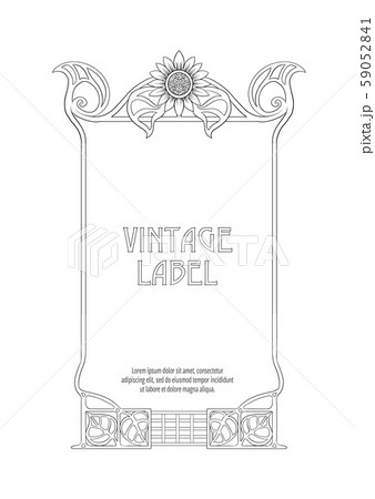 Decorative frame, border. Good for product label 59052841