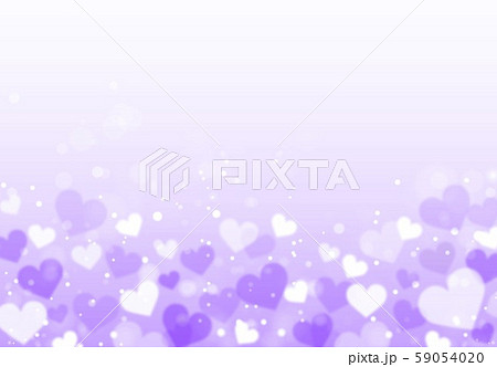 紫色キラキラ背景ハートのイラスト素材