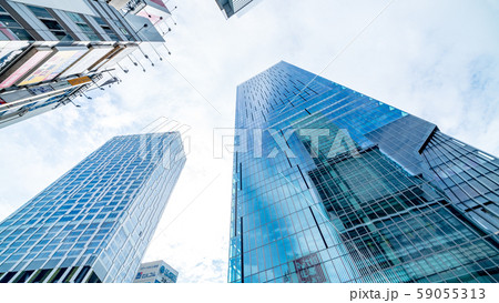 都市風景　渋谷　SHIBUYA  SKYを見上げる 59055313