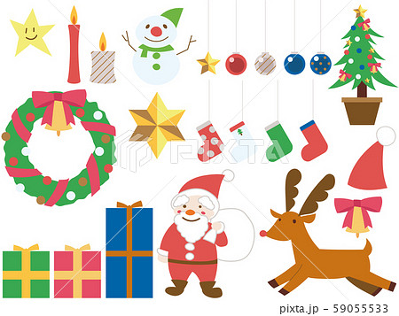 クリスマスのイラストセット 59055533