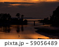 一貴山川と川口橋の夕景 59056489