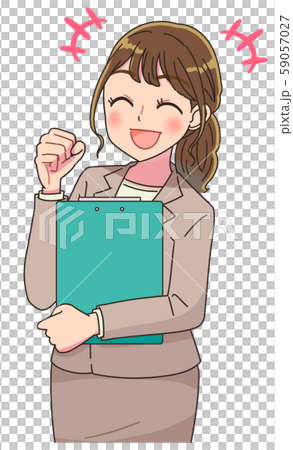 ビジネスウーマン OL かわいい 女性 スーツ 59057027