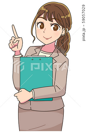ビジネスウーマン Ol かわいい 女性 スーツのイラスト素材