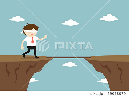 Business Concept Blindfolded Businessman Isのイラスト素材