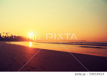 Beautiful tropical beach in the sunrise Beautiful tropical beach in the sunrise 59059424