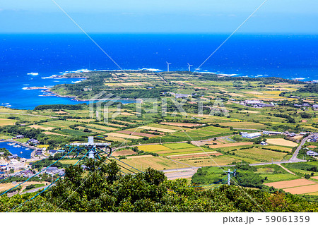 城岳展望所（岐宿城跡）からの眺め　【長崎県五島市】 59061359