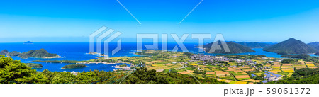 城岳展望所(岐宿城跡)からの眺め パノラマ 【長崎県五島市】 城岳展望所(岐宿城跡)からの眺め パノラマ 【長崎県五島市】 59061372
