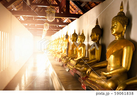 Buddha and sunrise at the temple 59061838