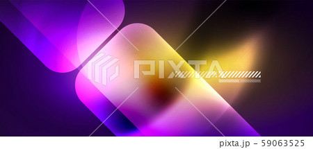 Glass neon block and lines abstract background 59063525