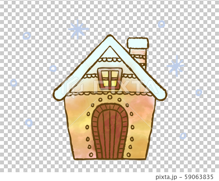 Simple house with snow 59063835