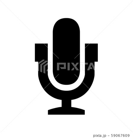 Black microphone symbol for banner, general design 59067609