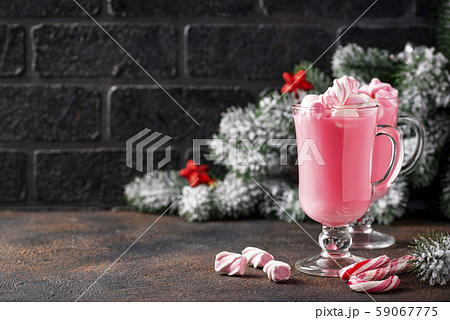 Ruby hot chocolate or pink cocoa 59067775
