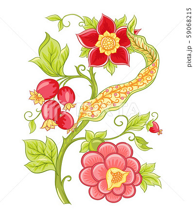 Fantasy flowers, traditional Jacobean embroidery Fantasy flowers, traditional Jacobean embroidery 59068215