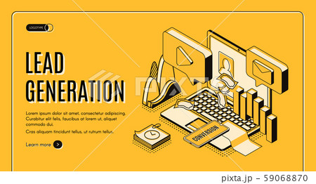 Lead generation strategy isometric website 59068870