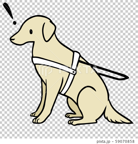 シンプルな盲導犬のイラスト マーク のイラスト素材
