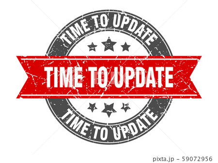 time to update round stamp with red ribbon. time 59072956