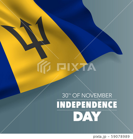 Barbados independence day greeting card, banner, 59078989