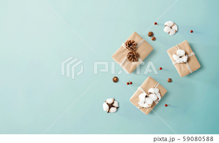 Gift boxes with autumn theme 59080588