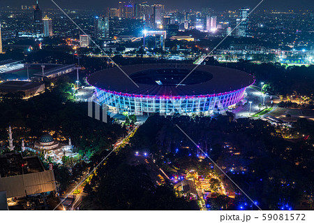 インドネシア・ジャカルタの都市風景　夜景 59081572