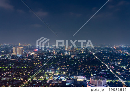 インドネシア・ジャカルタの都市風景 夕景 インドネシア・ジャカルタの都市風景 夕景 59081615