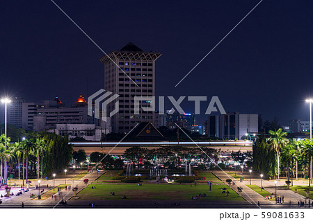インドネシア・ジャカルタの都市風景　夕景 59081633