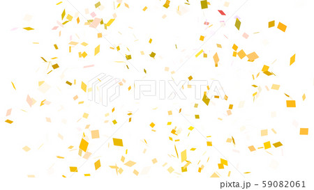 CGパーティクル　輪になって広がるスクエアの紙吹雪 59082061