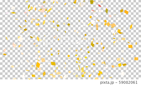 CGパーティクル　輪になって広がるスクエアの紙吹雪 59082061