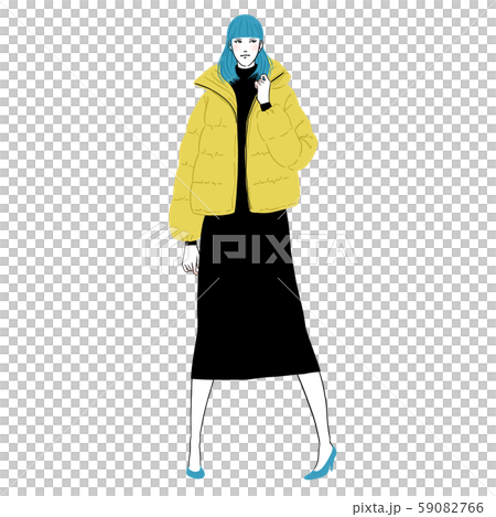 街中で待ち合わせをする若い女性 59082766