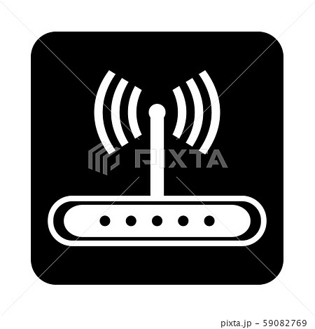 Router icon on black. Router icon on black. 59082769