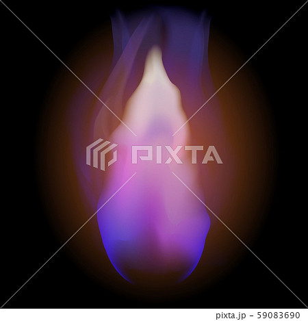 Gas Burning Firewith Flying Embers on Blurred Black Background 59083690