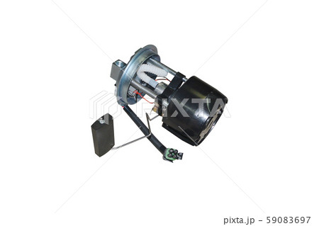 Fuel pump about the fuel level sensor in bank of the automobile isolated on white background 59083697