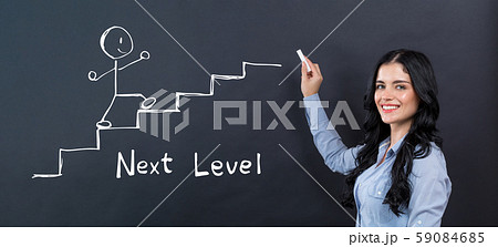 Next level concept with young woman 59084685