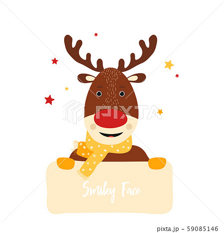 Isolated cute deer in scandinavian style Isolated cute deer in scandinavian style 59085146