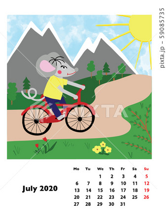 Children calendar 2020 for July Children calendar 2020 for July 59085735