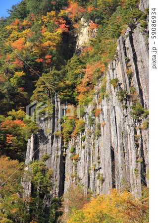 秋山郷の秋 錦秋の布岩 秋山郷の秋 錦秋の布岩 59086934