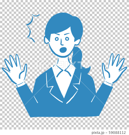 スーツ　女性　驚き 59088112