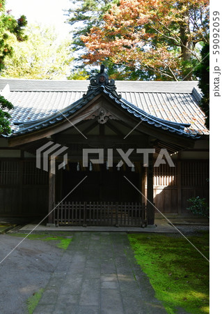 秋の弥彦神社　パワースポット 59092059