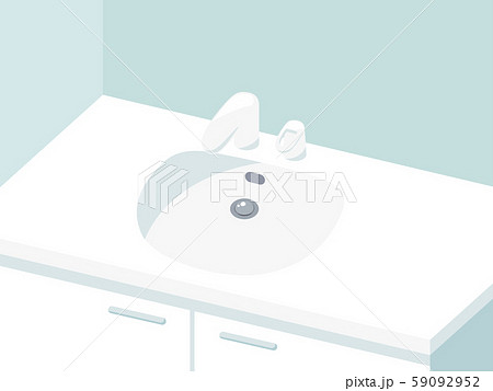 洗面所の背景イラスト シンプルのイラスト素材 59092952 Pixta