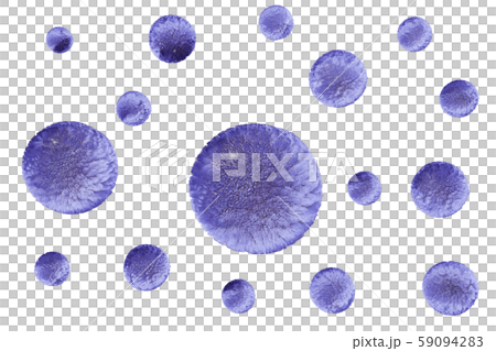 かぜウイルスのイラスト（コンピューターグラフィック／透過素材） 59094283