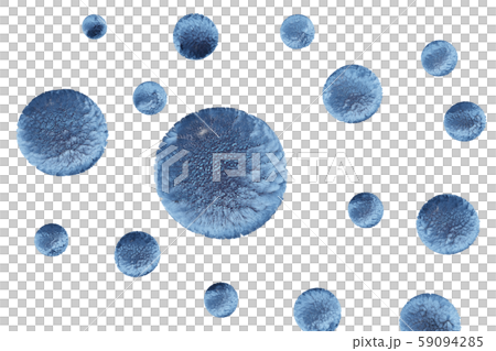 かぜウイルスのイラスト（コンピューターグラフィック／透過素材） 59094285