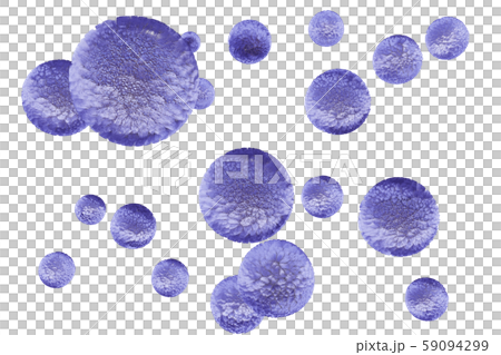 感冒病毒插圖（計算機圖形/透明材料） 59094299
