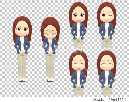 [Greetings] female casual straight front 59095324