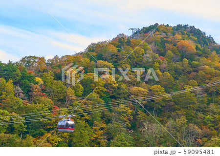 群馬県みなかみの紅葉真っ盛りの谷川岳ロープウェイ 群馬県みなかみの紅葉真っ盛りの谷川岳ロープウェイ 59095481