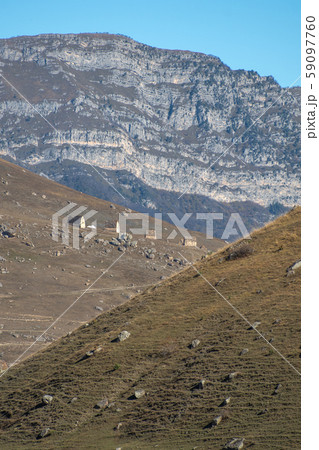Mountain landscape and medieval architecture 59097760