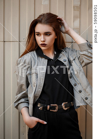 Fashionable beautiful young model girl Fashionable beautiful young model girl 59098501