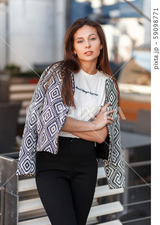 Pretty fashion young model woman 59098771